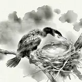 湿気た鵜と巣 cormorant379 from patreon